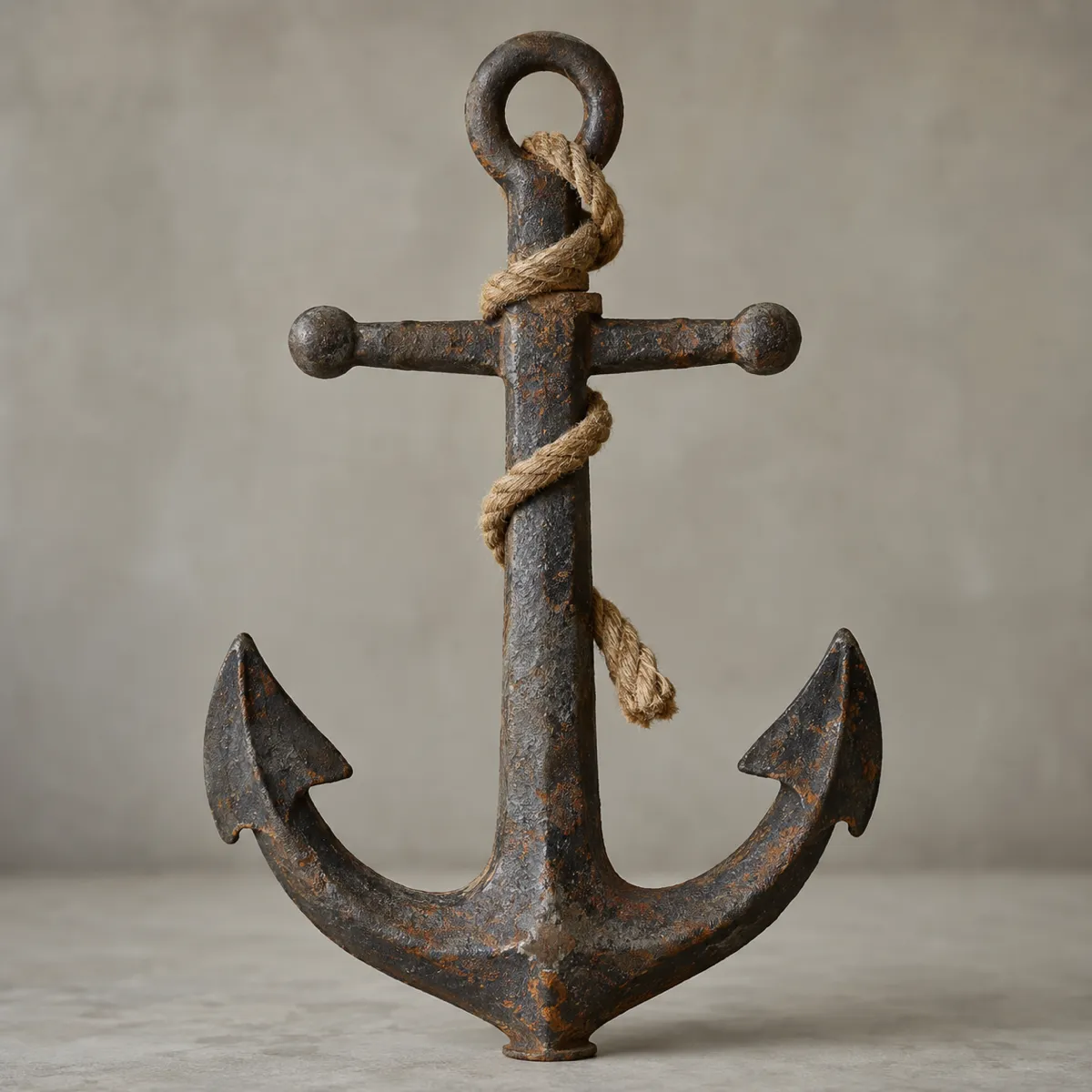Anchor reference photo, the source the tattoo stencil was traced from (AI-generated example)