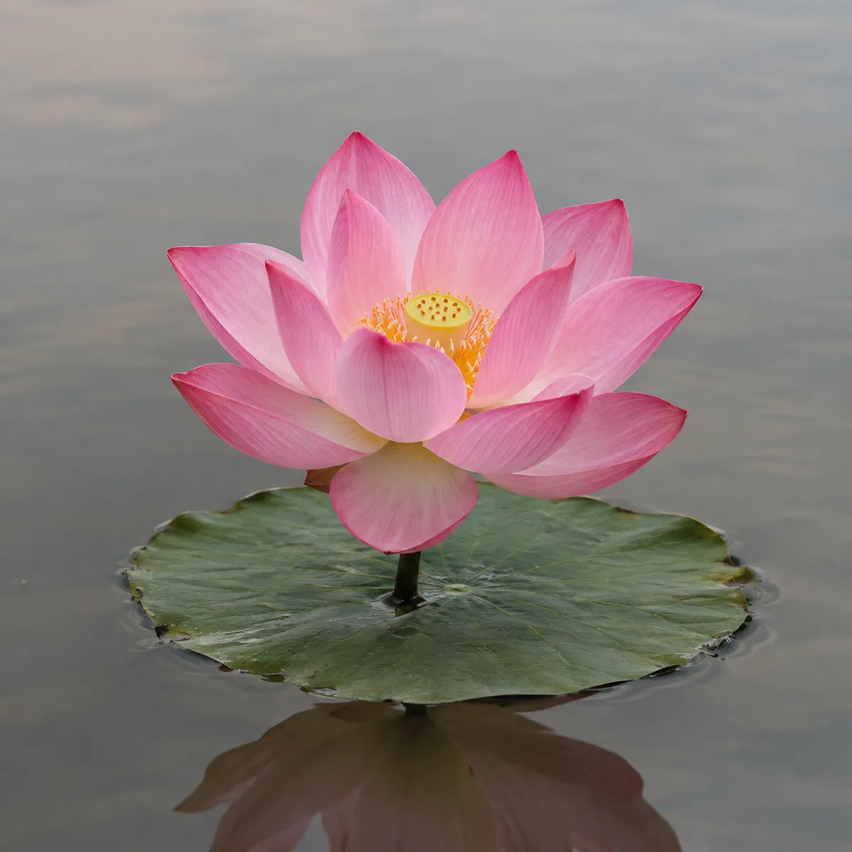 Lotus reference photo, the source the tattoo stencil was traced from (AI-generated example)