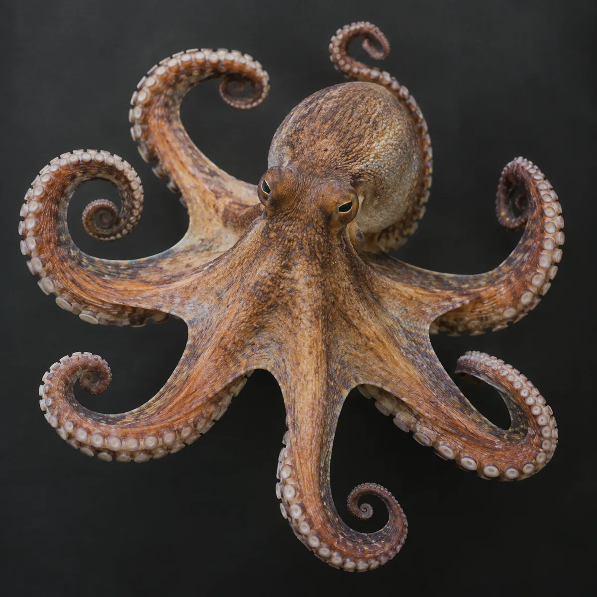 Octopus reference photo, the source the tattoo stencil was traced from (AI-generated example)