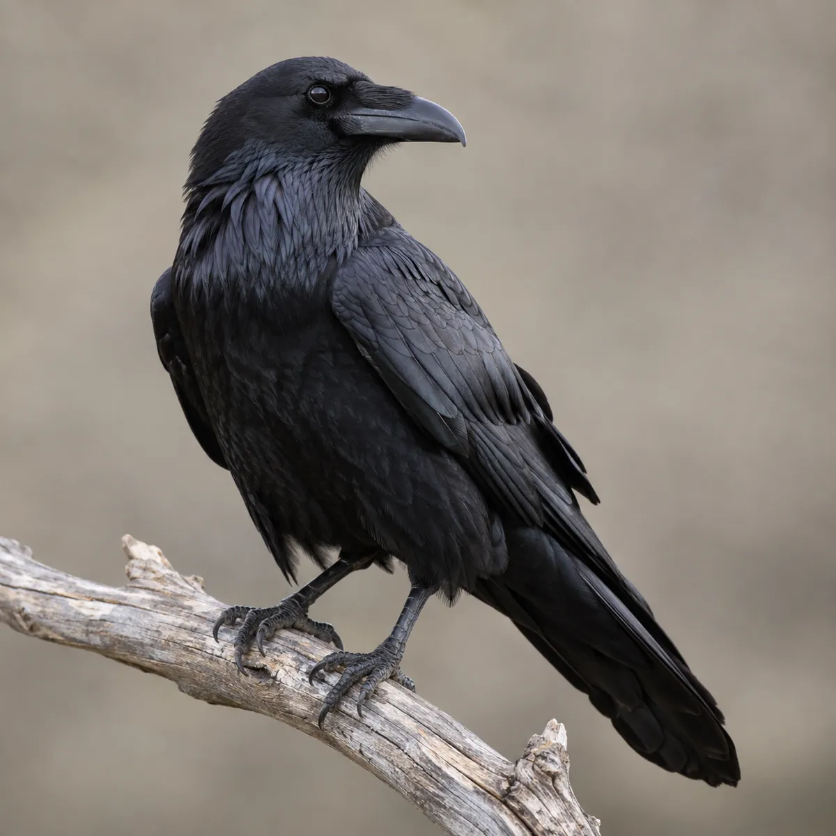 Raven reference photo, the source the tattoo stencil was traced from (AI-generated example)