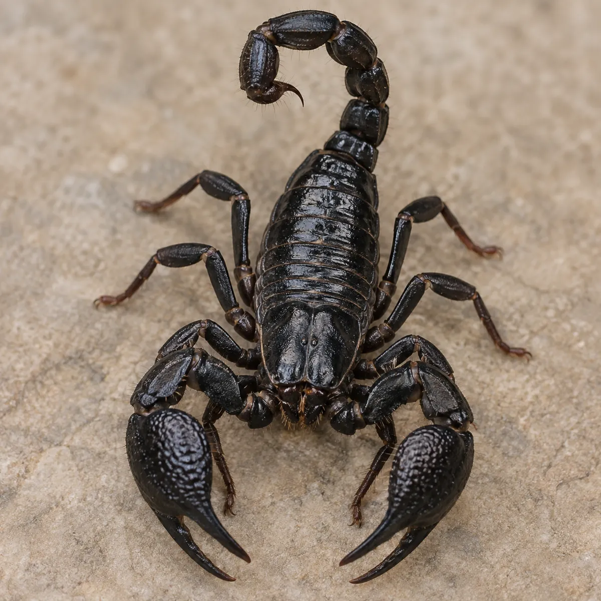 Scorpion reference photo, the source the tattoo stencil was traced from (AI-generated example)