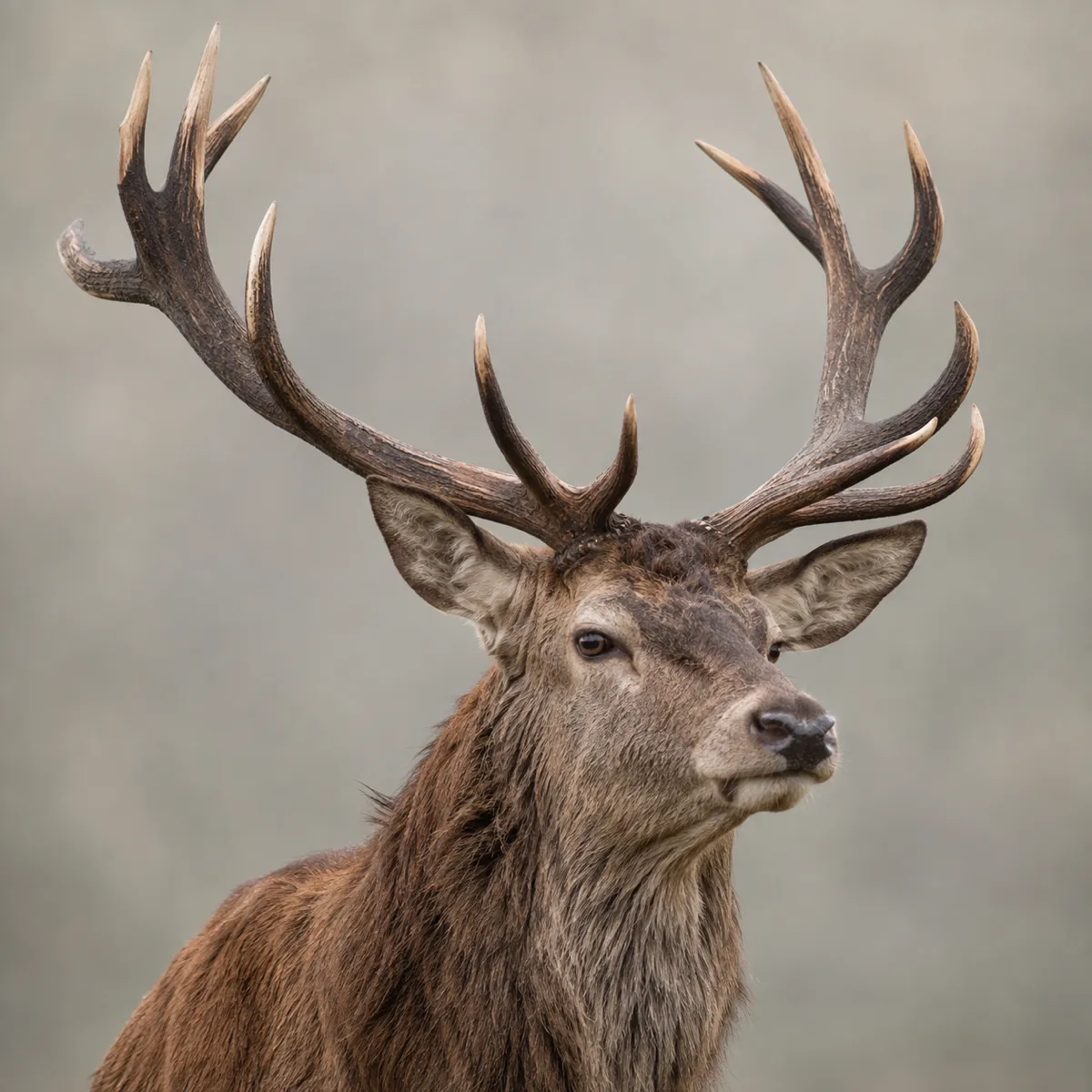 Stag reference photo, the source the tattoo stencil was traced from (AI-generated example)